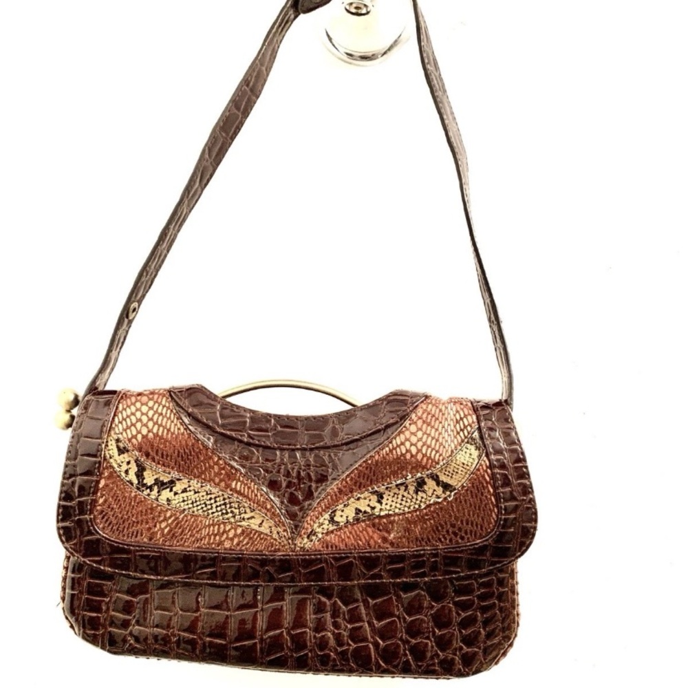 Vintage Collectible River Island Snake
Print Croc Brown Shoulders Bags
Texture
